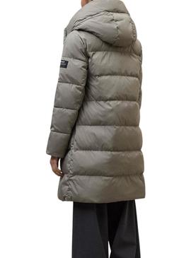 Casaco acolchoado Ecoalf Manlie bege para mulher