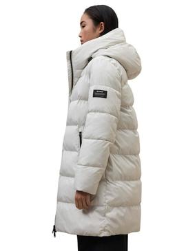 Casaco Ecoalf acolchoado Manlie branco para mulher
