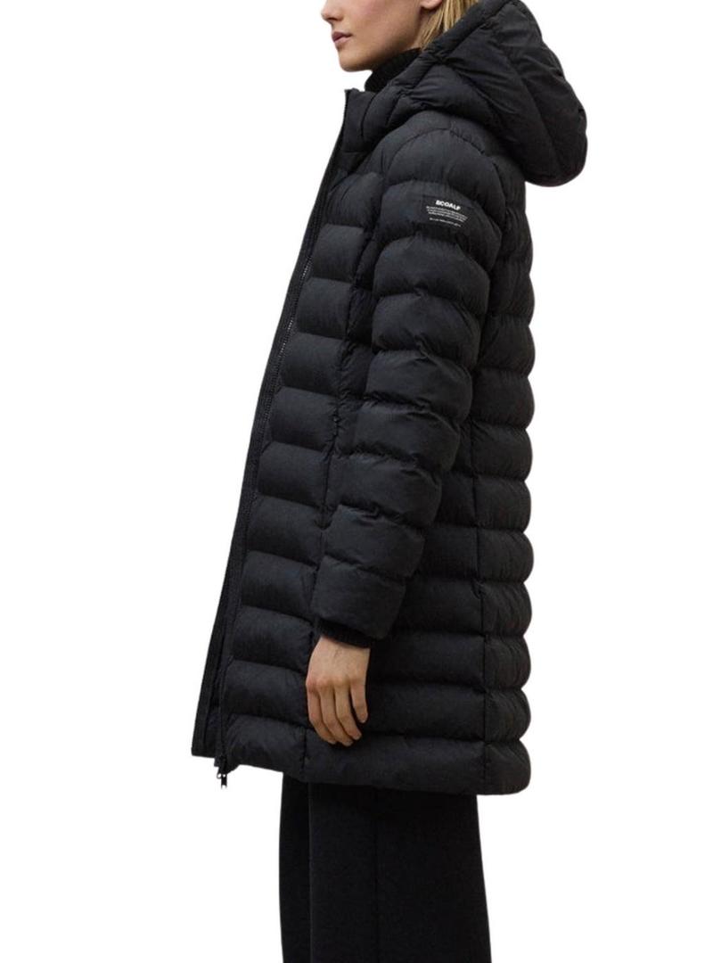 Casaco Ecoalf Cronulla acolchoado preto para mulher