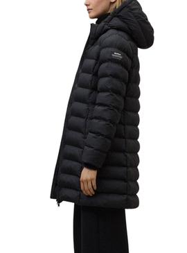 Casaco Ecoalf Cronulla acolchoado preto para mulher