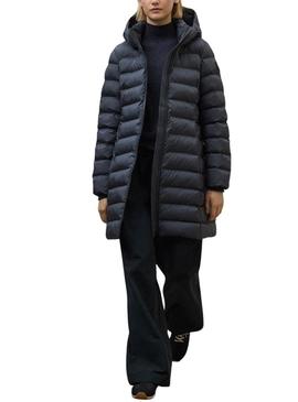 Casaco acolchoado marinho Ecoalf Cronulla para mulher.