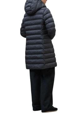 Casaco acolchoado marinho Ecoalf Cronulla para mulher.