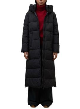 Casaco acolchoado Ecoalf Aranda preto para mulher.