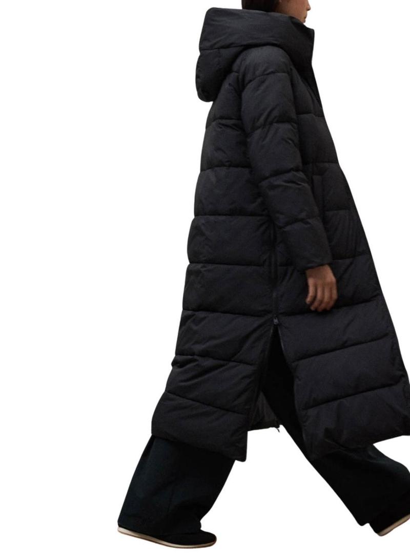 Casaco acolchoado Ecoalf Aranda preto para mulher.