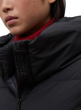 Casaco acolchoado Ecoalf Aranda preto para mulher.