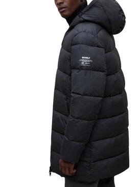 Casaco acolchoado Ecoalf Vintage cinza escuro para homem.