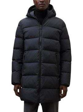 Casaco acolchoado Ecoalf Vintage cinza escuro para homem.