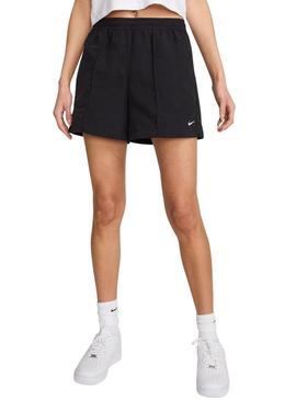 Shorts Nike Sportswear Everything Wovens preto para mulher.