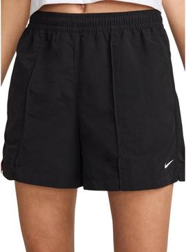 Shorts Nike Sportswear Everything Wovens preto para mulher.