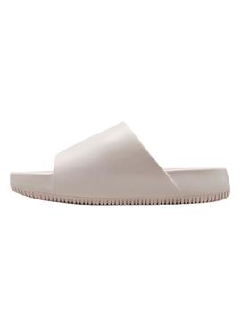 Chinelos Nike Calm bege para mulher.