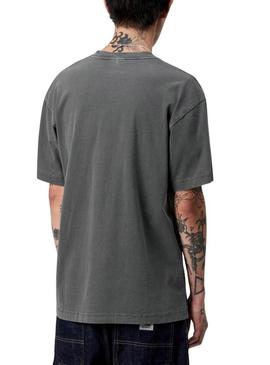 Camiseta Carhartt tingida de cinza para homem.