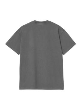 Camiseta Carhartt tingida de cinza para homem.
