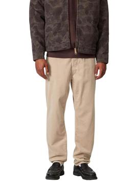 Calça Carhartt Newel cotelê bege para homem