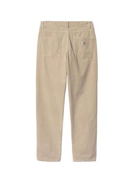 Calça Carhartt Newel cotelê bege para homem