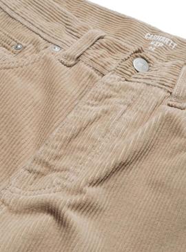 Calça Carhartt Newel cotelê bege para homem