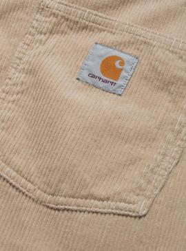 Calça Carhartt Newel cotelê bege para homem