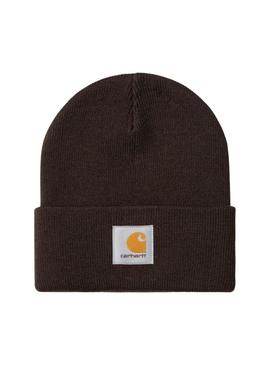 Gorro Carhartt Watch curto marrom para mulher e homem.