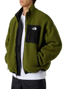 Casaco polar reversível The North Face Yumiori verde para homem.