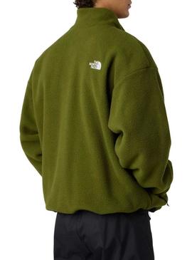 Casaco polar reversível The North Face Yumiori verde para homem.