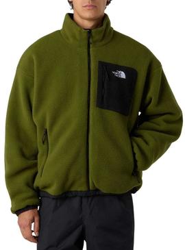 Casaco polar reversível The North Face Yumiori verde para homem.