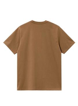 Moletom com zíper Carhartt marrom para homem.
