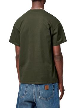 Camiseta Carhartt Chase verde para homem.