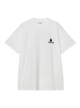 Camiseta Carhartt Logo Archive branca para homem.