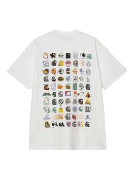 Camiseta Carhartt Logo Archive branca para homem.