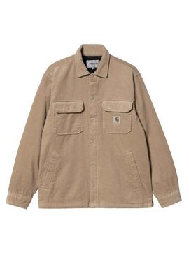 Jaqueta camisa Carhartt Whitsome bege para homem.