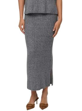 Saia Only Jeanett cinza para mulher