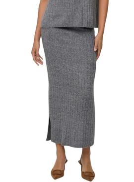 Saia Only Jeanett cinza para mulher