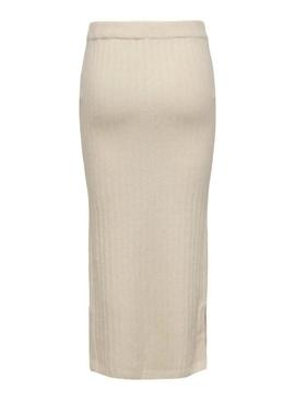 Saia Only Jeanett bege para mulher