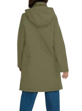 Parka Only Kara verde para mulher