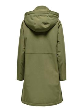 Parka Only Kara verde para mulher