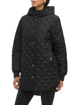 Casaco acolchoado preto da Vila Vitate para mulher.