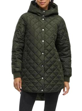 Casaco acolchoado Vila Vitate verde para mulher