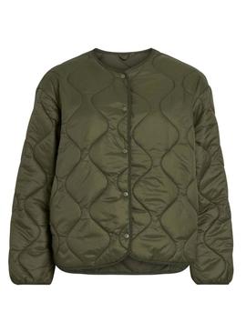 Jaqueta acolchoada verde da Vila Vidune para mulher.