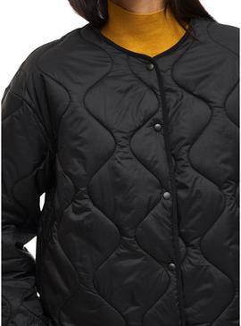 Jaqueta acolchoada preta Vila Vidune para mulher.
