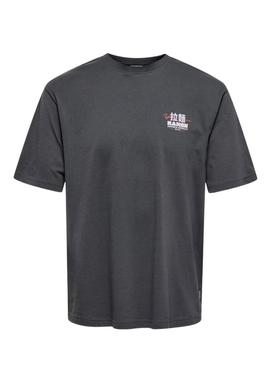 Camiseta Only and Sons Tristan branca para homem.