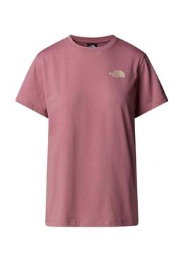 Camiseta The North Face Box rosa para mulher.