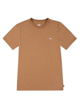 Camisa básica laranja da Levi's para menino.