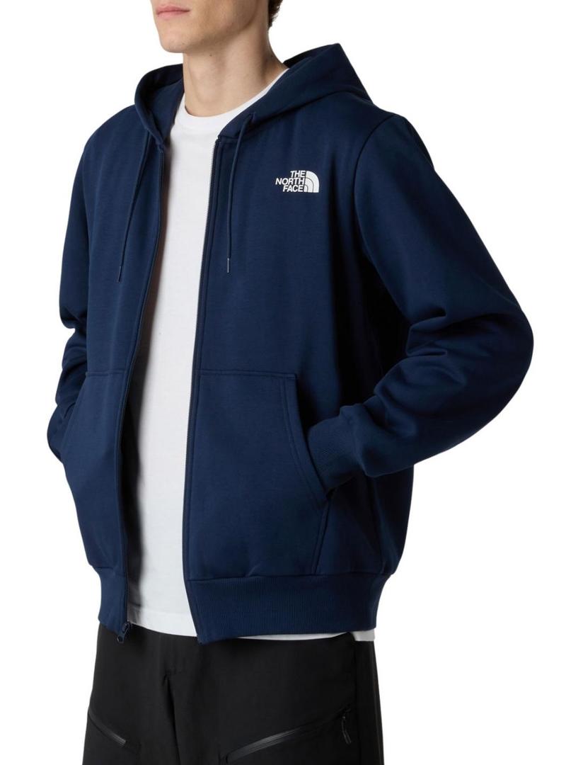 Moletom The North Face Dome Full Zip azul para homem.