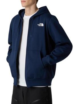 Moletom The North Face Dome Full Zip azul para homem.