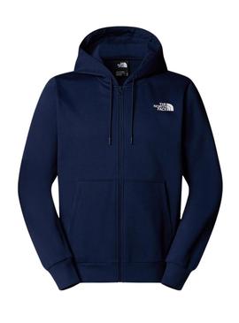 Moletom The North Face Dome Full Zip azul para homem.