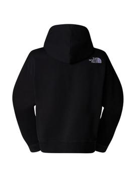 Moletom The North Face Essential Crop preto para mulher.