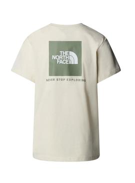 Camiseta The North Face Box bege para mulher