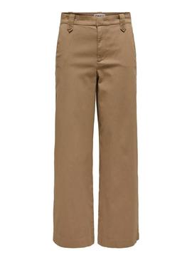 Calça Only Rome bege para mulher.