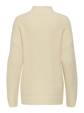 Camisa Only Katia bege para mulher.