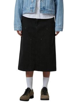 Saia Carhartt Double Knee preta para mulher