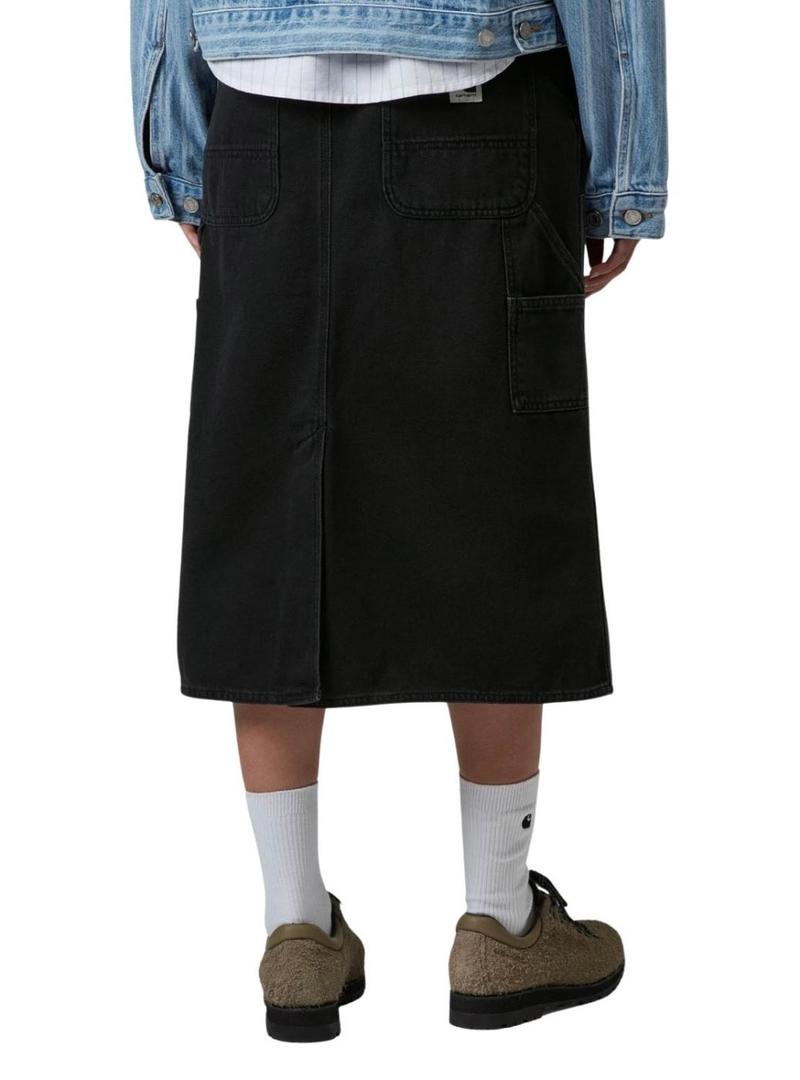 Saia Carhartt Double Knee preta para mulher